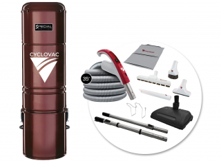 Aspirateur central Special Edition 2025 avec Ensemble d'accessoires électriques 110/24V Super Luxe - boyau 35 pi. (10,67 m)