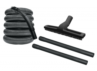 Kitchen hose stretch attachment kit -  30 ft (9.14 m) - With floor brush and 2 wands included