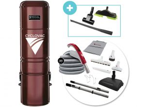 Central vacuum Special Edition 2025 with electric attachment kit 110/24V with Super Luxe brush 12 in. (30.5 cm) - hose 35 ft. (10.67 m) 