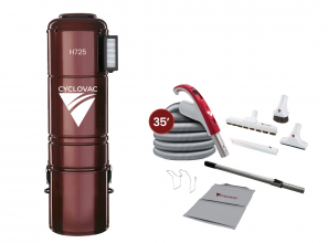 Central vacuum 725 - Hybrid with attachment kit Super Luxe - 35 ft (10.67 m) - With or without hoser cover