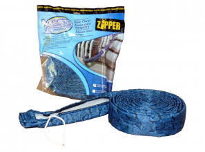 Padded hose cover with full-lengh zipper - Blue - 30 ft (9.14 m)