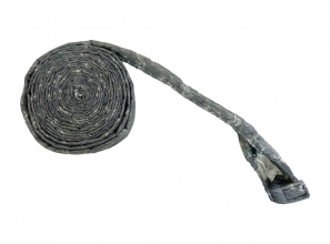 Padded hose cover with full-lengh zipper - gray - 30' (9.14 m)