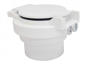 Utility inlet valve with contact - Plastic - White