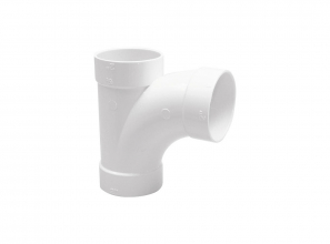Tee (T) PVC pipe fitting - 90° - Long-radius - Vaculine