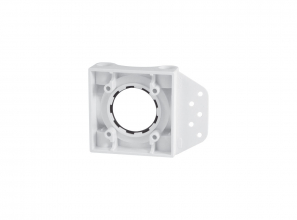 Mounting flange square PVC pipe fitting with temporary plastic cover guard Vaculine