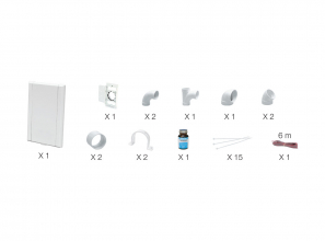 Installation kit - White wall inlets - Vaculine