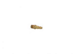 Adapter quick-disconnect plug male with threaded NPTF male end - Brass fitting for water pressure washing tools - 1/4 in (0.64 cm) - 18 NPTF